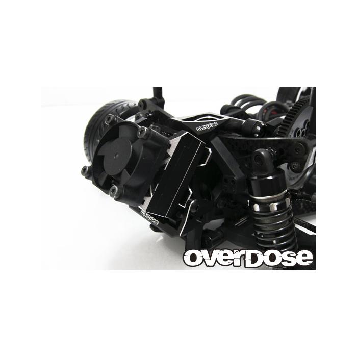 OD2853 - Overdose JT Aluminium Rear ESC Mount - Black RC PACE - RC