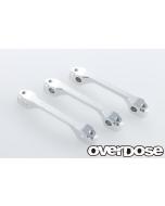Overdose Aluminium suspension mount set For Drift Package - Silver