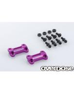 OD2845 - Overdose TC Aluminium Front Upper Arm Bracket - Purple