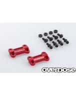 OD2846 - Overdose TC Aluminium Front Upper Arm Bracket - Red