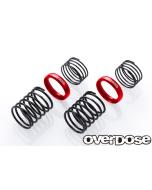 OD3721 -  Overdose Twin Spring 20mm ⌀1.2, 7 Coil + Helper Spring - Red