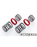 OD3722 - Overdose Twin Spring 20mm ⌀1.2, 6 Coil + Helper Spring - Red
