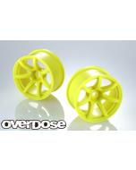 OD2722 - Overdose Work Emotion T7R R-Spec Wheels 7mm - Neon Yellow