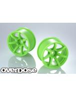 OD2724 - Overdose Work Emotion T7R R-Spec Wheels 7mm - Neon Green