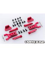 OD2856 - Overdose Adjustable Aluminium Rear Suspension Arm Type 3 - Red