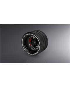 AZ6115-BK-RD - Azada Narrow 6 Spoke Steering Wheel - Black w/Red Caliper