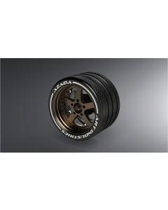 AZ6116-BR-GY - Azada Narrow 5 Spoke Steering Wheel - Bronze w/Grey Caliper
