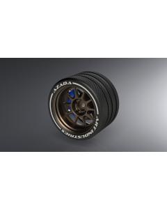AZ6117-BR-BU - Azada 10 Spoke Steering Wheel - Bronze w/Blue Caliper