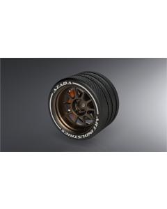 AZ6117-BR-OG - Azada 10 Spoke Steering Wheel - Bronze w/Orange Caliper