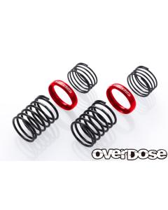OD3721 -  Overdose Twin Spring 20mm ⌀1.2, 7 Coil + Helper Spring - Red