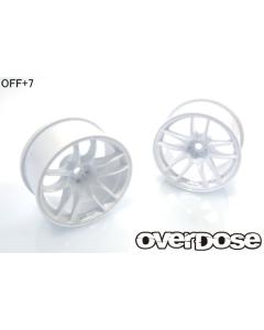 OD2477b - Overdose Work Emotion CR Kiwami R-Spec Wheels 7mm - White