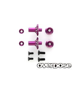 OD2713 - Overdose Aluminium One Piece Axle Shaft 4mm For OD RWD - Purple