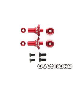 Overdose Aluminium One Piece Axle Shaft 6mm For OD RWD - Red