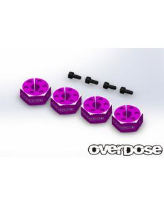 OD2872 - Overdose 6mm Aluminium Wheel Hub Set - Purple
