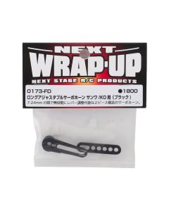 0173-FD - Wrap Up Next Long Adjustable Servo Horn for KO Propo/Sanwa - Black